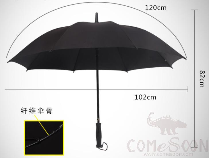 Umbrella,D102cm*8K,Black Vinyl Backing