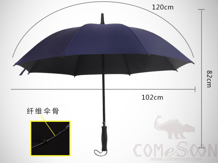 Umbrella,D102cm*8K,Navy Blue Vinyl Backing