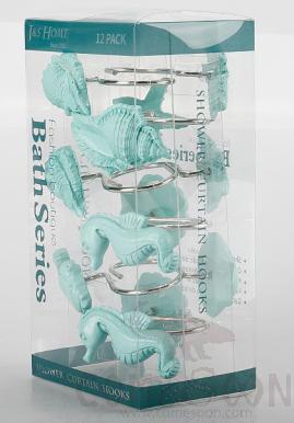 Resin Shower Curtain Hook (New Blue)