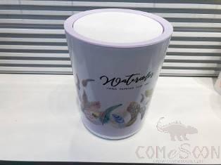3327 Printing Trash Can-Purple Feather