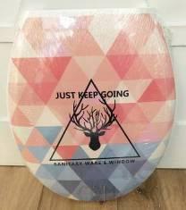 Printed Plastic Toilet Cover-Deer