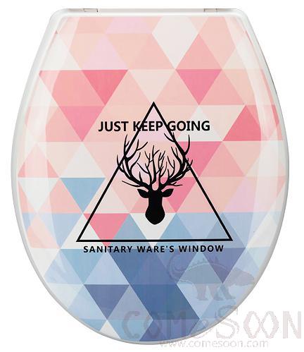 Printed Slow Down Toilet Seat-Deer