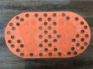 68X37 Sole Bath Mat-Orange Red