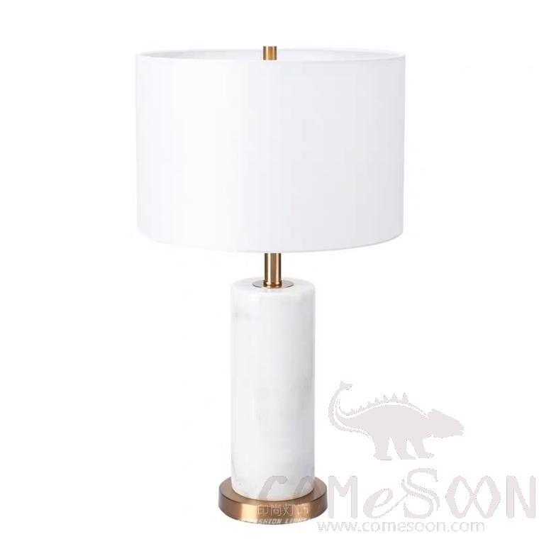 Marble Table Lamp-Marble + Metal + Fabric，5W,warm，380*380*680mm