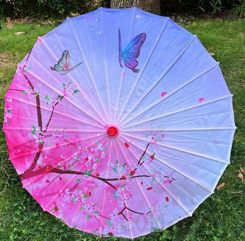 Oil Paper Umbrella, Silk Fabric, 82cm