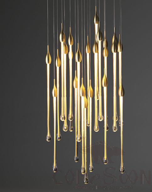 Small Chandelier, Aluminum+Crystal, H400Mm(Lamp Body Height)