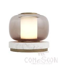 Table Lamp, Marble+Glass, 360*240Mm