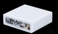 W4-White bright black shell double-sided amenities box, Resin+shell, 213*195*70mm