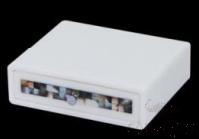 W4-White bright black shell single drawer large amenities box, Resin+shell, 234*194*70mm