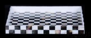 S2-Square black and white shell full paste tray, Resin+shell, 278*202*30mm