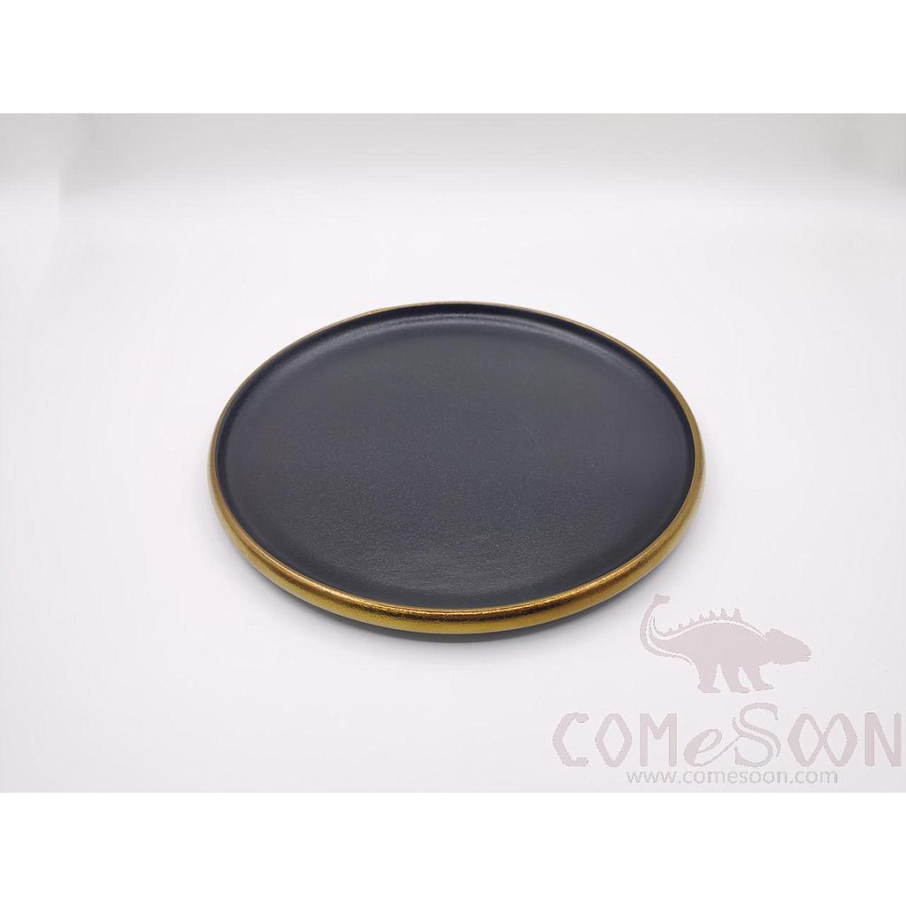Electroplated Gold 9&quot; Pizza Plate