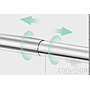 White Stainless Steel Perforated Straight Rod Telescopic Shower Curtain Rod Bathroom Curtain Rod Laundry Rod Window Curtain Rod-950-1300mm