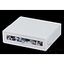 W4-White bright black shell single drawer large amenities box, Resin+shell, 234*194*70mm