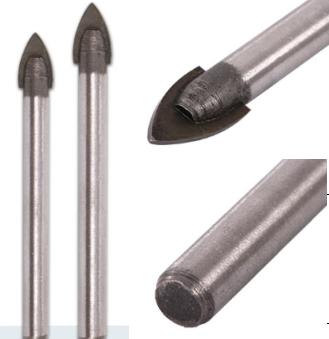 Round Shank Triangle Head Ceramic Tile Drill Bit