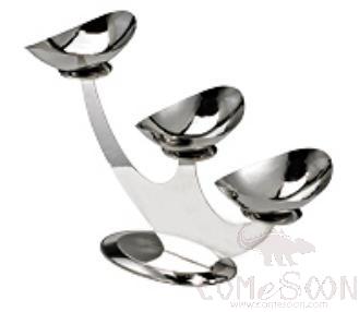 JJL Series- 3 Bowls Cone Printing Platter stand 580*220*350mm 295*170*95mm