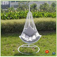 Outdoor garden balcony PE rattan chair hanging basket