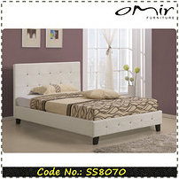 Leather diamante bed frame