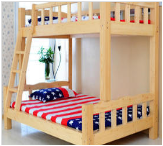 Solid wood bed
