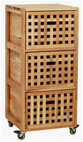 Walnut solid wood three-drawer cabinet removable cabinet storage cabinet