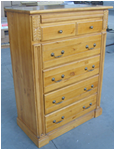Solid wood chest of drawers