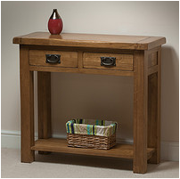 Solid wood console table