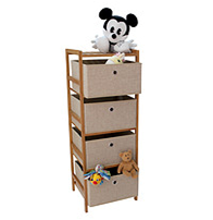 3-layer children's toy bamboo storage rack