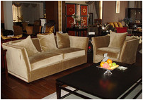 Living room leather sofa