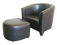 PU armchair sofa with feet JRYZ-6001+4002