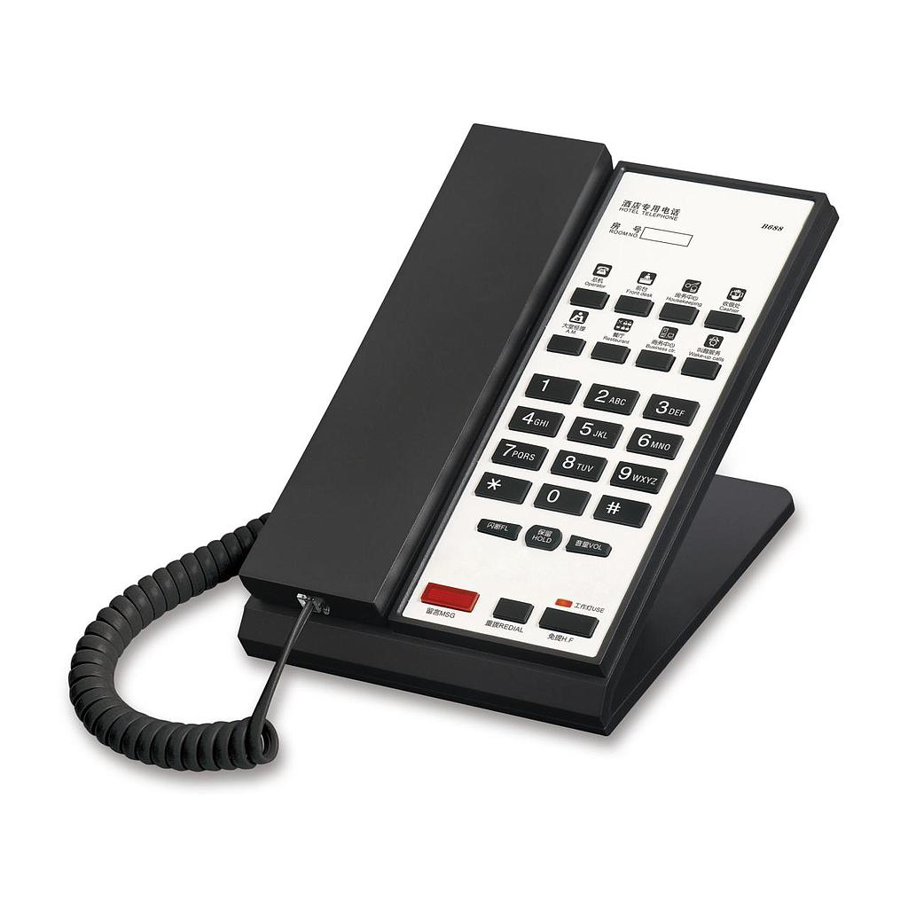 Guest Room Telephone - Black/Silver