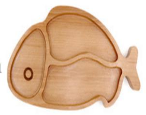 Kids Fish Wood Tray 29cm