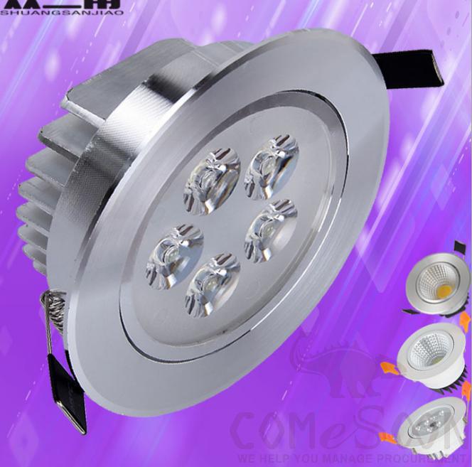 Downlight-silver aluminum white light-1w