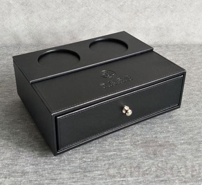 Vip Amenity Tray,Black Pu Leather,260*195*85mm