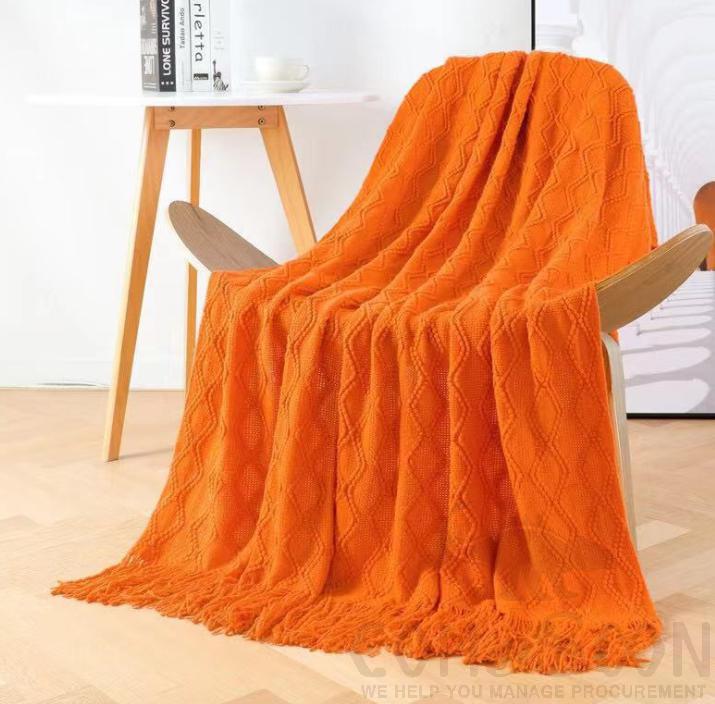 Blanket, Orange, Acrylic127*152+15CM