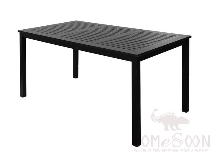 Outdoor plastic wood table-160*90cm,Plastic wood table top + metal frame,160*90*75cm