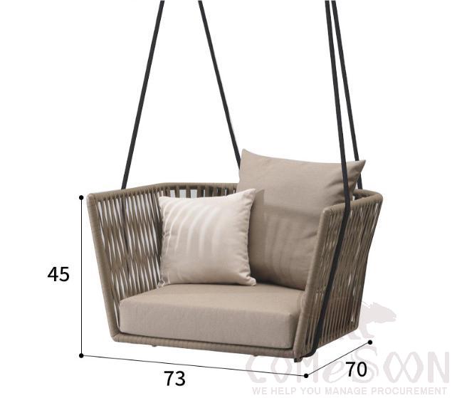 Outdoor swing chair-73cm,high resilience sponge,73*70*45cm