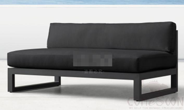 Outdoor metal sofa-130cm,high density sponge,130*75*70cm