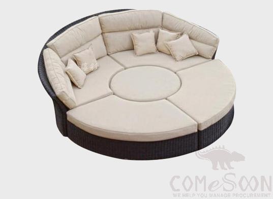 Outdoor combination bed-φ200cm,high-density sponge,φ200cm