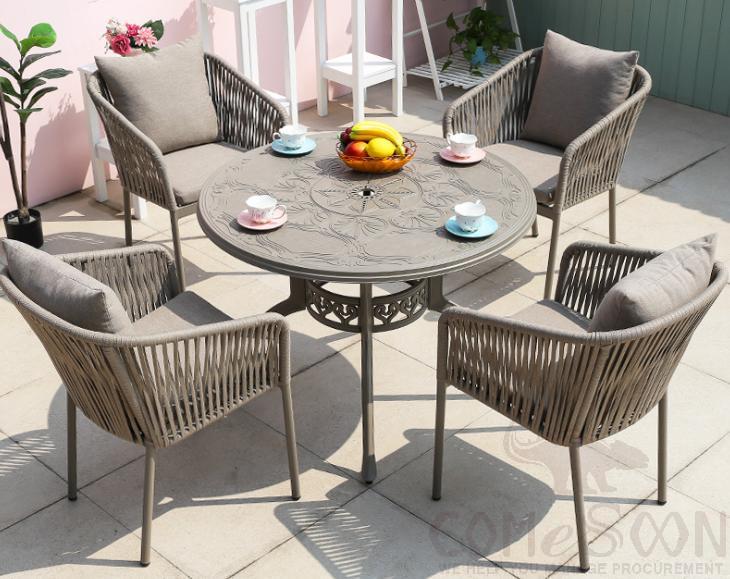 Outdoor tables and chairs