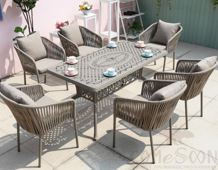 Outdoor tables and chairs