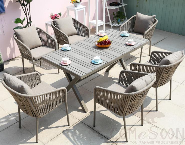 Outdoor tables and chairs