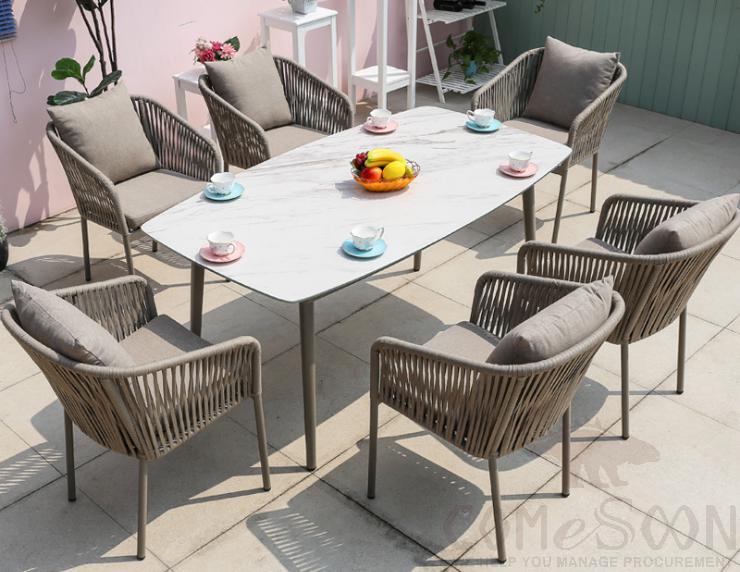 Outdoor tables and chairs