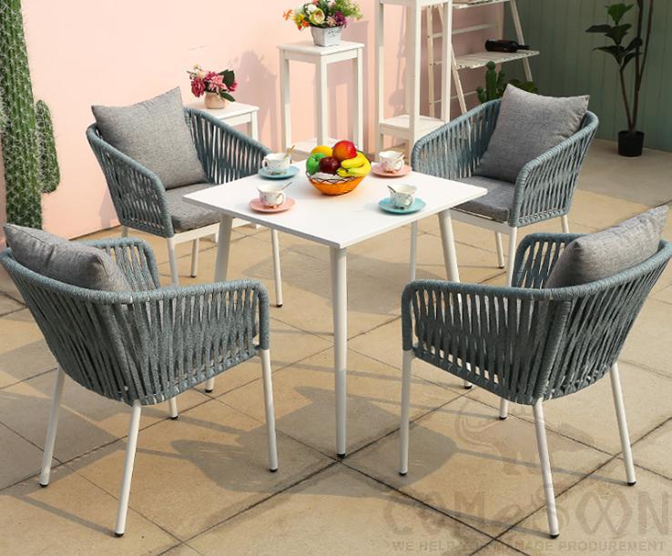 Outdoor tables and chairs