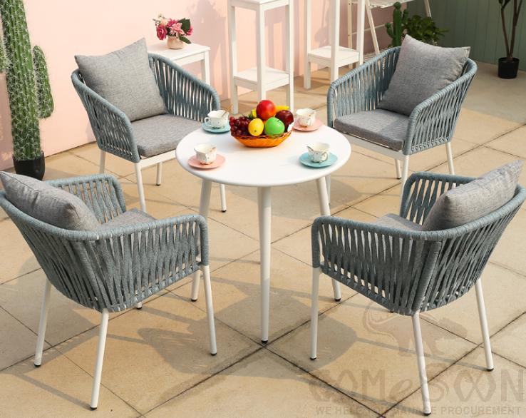 Outdoor tables and chairs