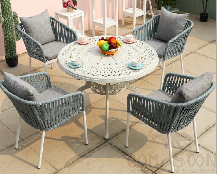 Outdoor tables and chairs