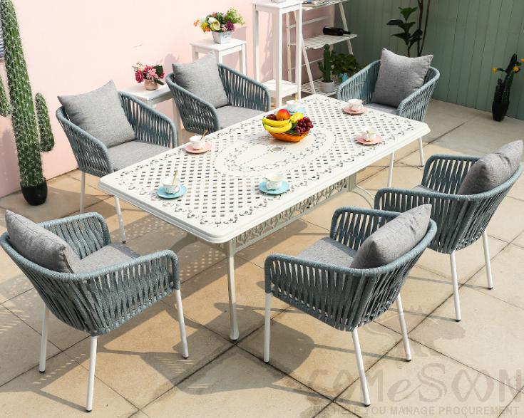 Outdoor tables and chairs