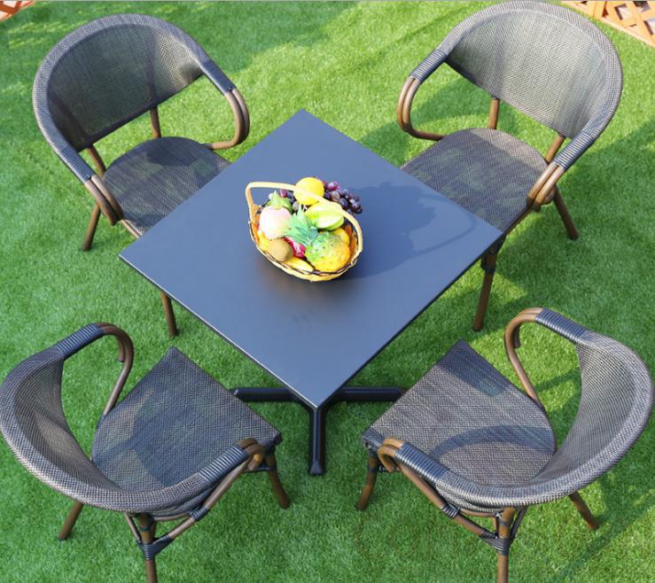 Outdoor tables and chairs