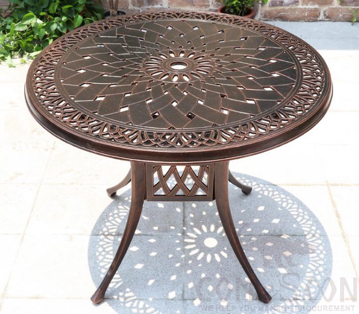 Outdoor cast aluminum table-φ90cm