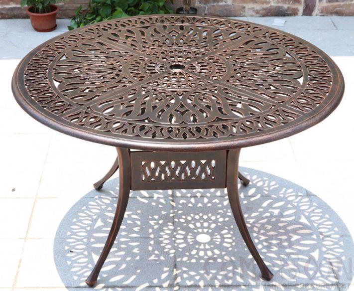 Outdoor cast aluminum table-φ120cm