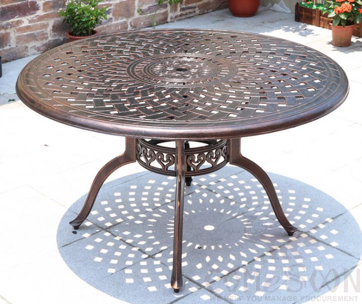 Outdoor cast aluminum table-φ130cm