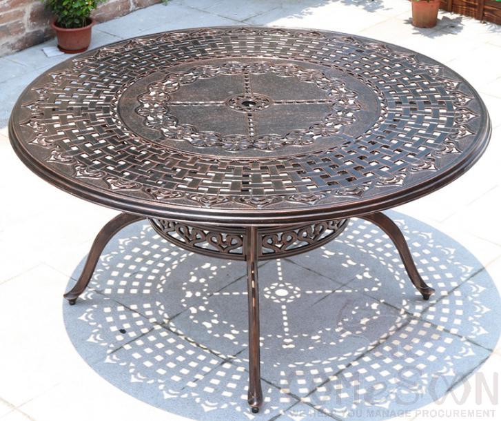 Outdoor cast aluminum table-φ150cm